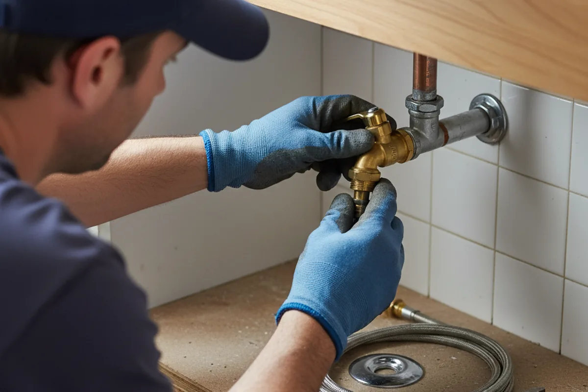 Shutoff valve and fitting work during Emergency Plumbing in Sewaren